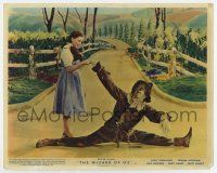 7m006 WIZARD OF OZ color English FOH LC R55 Dorothy helps fallen Scarecrow get back up!