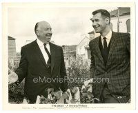 7m163 BIRDS candid 8.25x10 still '63 Alfred Hitchcock laughing it up with screenwriter Evan Hunter!