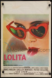 7p242 LOLITA Belgian '62 Stanley Kubrick, sexy Sue Lyon with heart sunglasses & lollipop!