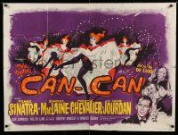 7p068 CAN-CAN British quad '60 Frank Sinatra, Shirley MacLaine, Maurice Chevalier & Louis Jourdan!