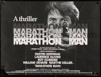 7p069 MARATHON MAN British quad '76 image of Dustin Hoffman, John Schlesinger classic thriller!