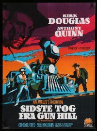 7p643 LAST TRAIN FROM GUN HILL Danish '59 Kirk Douglas, Anthony Quinn, directed by John Sturges!