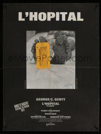 7p188 HOSPITAL French 23x30 '71 George C. Scott, Paddy Chayefsky, wacky Jouineau Bourduge design!