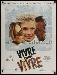 7p191 LIVE FOR LIFE French 24x32 '68 Claude Lelouch, Yves Montand, Candice Bergen, Annie Girardot