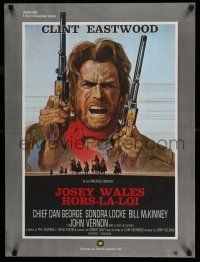 7p196 OUTLAW JOSEY WALES French 23x31 '76 Clint Eastwood is an army of one, cool artwork!
