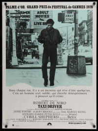 7p203 TAXI DRIVER French 24x31 '76 classic art of Robert De Niro by cab, directed by Martin Scorsese