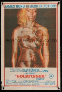 7p099 GOLDFINGER Indian '64 Sean Connery as James Bond + golden Shirley Eaton!