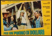 7p132 FISTFUL OF DOLLARS set of 4 Italian photobustas '64 Sergio Leone, Clint Eastwood, different!