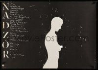 7p550 NADZOR Polish 26x37 '84 Ewa Blaszczyk, Mieczyslaw Wasilewski silhouette of nude woman!