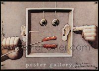 7p561 POSTER GALLERY Polish 27x38 '90 Gorowski art of Mr. Potato-Head pieces in box!