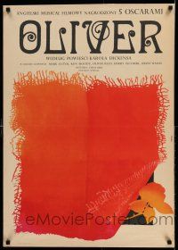 7p511 OLIVER Polish 24x34 '71 Charles Dickens, Carol Reed, completely different art by Jakob Erol