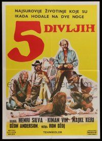 7p290 ANIMALS Yugoslavian 20x28 '70 Henry Silva, Keenan Wynn, they took what they wanted!