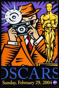7r026 76TH ANNUAL ACADEMY AWARDS DS 1sh '04 great Burton Morris art of photographer & Oscar!