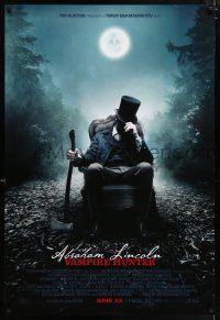 7r029 ABRAHAM LINCOLN: VAMPIRE HUNTER style A revised advance DS 1sh '12 Benjamin Walker w/axe!