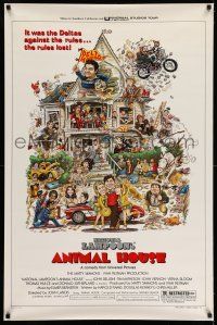 7r046 ANIMAL HOUSE style B 1sh '78 John Belushi, Landis classic, art by Rick Meyerowitz!