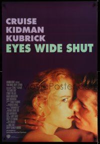 7r213 EYES WIDE SHUT 1sh '99 Stanley Kubrick, romantic c/u of Tom Cruise & Nicole Kidman!