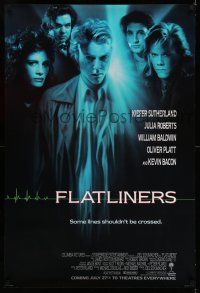 7r244 FLATLINERS int'l advance 1sh '90 Kiefer Sutherland, Julia Roberts, Kevin Bacon, Baldwin!