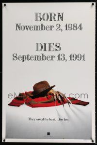 7r248 FREDDY'S DEAD style A teaser DS 1sh '91 cool image of Krueger's sweater, hat, and claws!