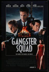 7r266 GANGSTER SQUAD advance DS 1sh '13 Josh Brolin, Ryan Gosling, Sean Penn, sexy Emma Stone!
