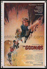 7r008 GOONIES printer's test 1sh '85 Josh Brolin, teen adventure classic, Drew Struzan art!