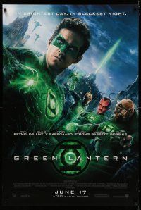 7r288 GREEN LANTERN advance DS 1sh '11 Blake Lively, Ryan Reynolds in the title role!