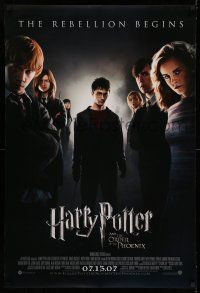 7r307 HARRY POTTER & THE ORDER OF THE PHOENIX advance DS 1sh '07 Daniel Radcliffe, Emma Watson!