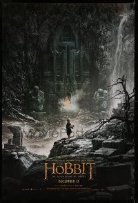 7r327 HOBBIT: THE DESOLATION OF SMAUG teaser DS 1sh '13 cool image of Bilbo outside Erebor!