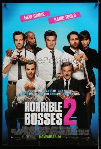 7r331 HORRIBLE BOSSES 2 advance DS 1sh '14 Waltz, Foxx, Bateman, Day, Sudeikis, Aniston, Pine!