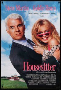 7r335 HOUSESITTER 1sh '92 sexy Goldie Hawn takes over Steve Martin's home!