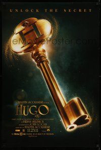 7r339 HUGO teaser DS 1sh '11 Martin Scorsese, Ben Kingsley, cool huge art of key!