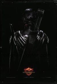 7r343 HUNGER GAMES: MOCKINGJAY - PART 1 teaser DS 1sh '14 Katniss w/ her back turned w/bow & quiver