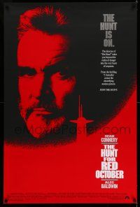 7r345 HUNT FOR RED OCTOBER 1sh '90 Russian military submarine captain Sean Connery, hunt is on!
