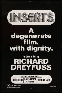 7r360 INSERTS style B teaser 1sh '76 x-rated Richard Dreyfuss, a degenerate film with dignity!