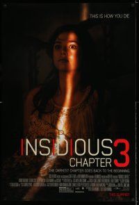 7r364 INSIDIOUS: CHAPTER 3 advance DS 1sh '15 Dermott Mulroney, image of terrified Stefanie Scott!