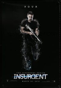 7r367 INSURGENT teaser DS 1sh '15 The Divergent Series, cool image of Theo James as Four!