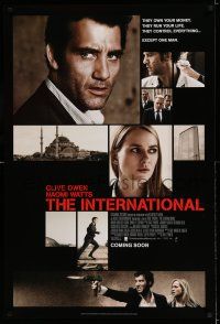 7r370 INTERNATIONAL int'l advance DS 1sh '09 cool images of Clive Owen & pretty Naomi Watts!