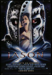 7r380 JASON X advance DS 1sh '01 James Isaac directed, Kane Hodder, Lexa Doig, evil gets an upgrade