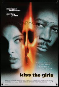 7r403 KISS THE GIRLS 1sh '97 Ashley Judd, Morgan Freeman, from the novel by James Patterson!