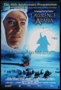 7r415 LAWRENCE OF ARABIA DS 1sh R02 David Lean classic, wonderful art of Peter O'Toole!