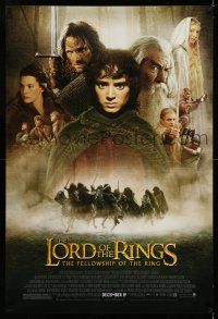 7r436 LORD OF THE RINGS: THE FELLOWSHIP OF THE RING advance 1sh '01 Tolkien, montage of top cast!