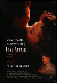 7r453 LOVE AFFAIR DS 1sh '94 close up of romantic Warren Beatty & Annette Bening!