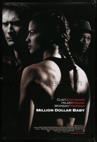 7r485 MILLION DOLLAR BABY int'l advance DS 1sh '04 Clint Eastwood, boxer Hilary Swank, Freeman!