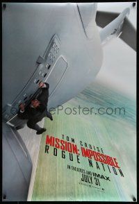 7r490 MISSION: IMPOSSIBLE ROGUE NATION teaser DS 1sh '15 Tom Cruise hanging off of airplane!