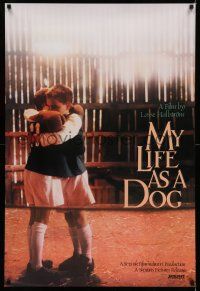 7r499 MY LIFE AS A DOG 1sh '87 Lasse Hallstrom's Mitt liv som hund, cute image of kids!