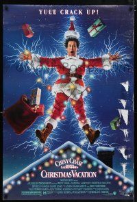 7r503 NATIONAL LAMPOON'S CHRISTMAS VACATION DS 1sh '89 Consani art of Chevy Chase, yule crack up!