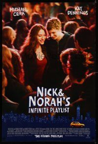 7r507 NICK & NORAH'S INFINITE PLAYLIST advance DS 1sh '08 Michael Cera, Kat Dennings in title roles