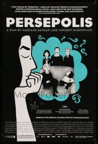 7r535 PERSEPOLIS 1sh '07 cool French coming-of-age cartoon about an outspoken Iranian girl!