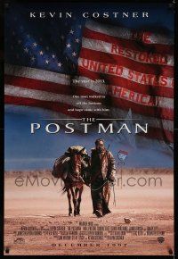 7r551 POSTMAN advance 1sh '97 cool post-apocalyptic image of Kevin Costner!