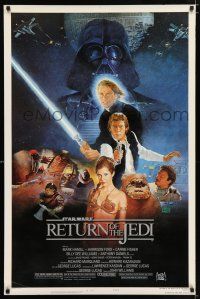 7r601 RETURN OF THE JEDI NSS style B 1sh '83 George Lucas classic, great cast montage by Sano!