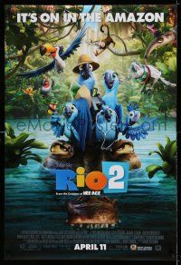7r608 RIO 2 style C advance DS 1sh '14 wacky image of tourist birds, it's on in the Amazon!